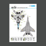 MiG-29UB Fulcrum 9-13 (White 90) Digital (Pixel) Ukrainian Air Forces for Trumpeter kit (Main Decals with Stencils & Masks for painting)(1/72) - Image 3