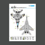 MiG-29 Fulcrum 9-13 (White 57) Digital (Pixel) Ukrainian Air Forces for GWH kit (Main Decals with Stencils & Masks for painting)(1/72) - Image 3
