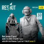 Red jersey (2 pcs) AERO 21A (MHU-191A/M) (1 pcs) with AIM-54A Phoenix (1 pcs) for F-14A,B (scene 1) (3D Printed) (1/32) - Image 3