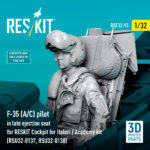 F-35 (A/C) pilot in late ejection seat for RESKIT Cockpit for Italeri / Academy kit (RSU32-0137, RSU32-0138) (3D Printed) (1/32) - Image 2