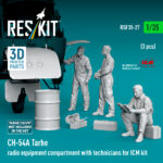 CH-54A Tarhe radio equipment compartment with technicians (3 pcs) for ICM kit (3D Printed) (1/35) - Image 3