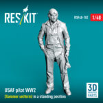 USAF pilot WW2 (Summer uniform) in a standing position (3D Printed) (1/48)