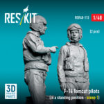 F-14 Tomcat pilots (in a standing position - scene 1) (2 pcs) (3D Printed) (1/48) - Image 3