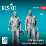 F-14 Tomcat pilots (in a standing position - scene 2) (2 pcs) (3D Printed) (1/48) - Image 2