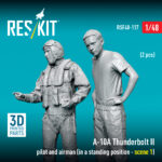 A-10А Thunderbolt II pilot and airman (in a standing position - scene 1) (2 pcs) (3D Printed) (1/48) - Image 2