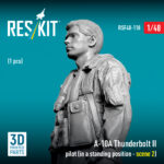 A-10A Thunderbolt II pilot (in a standing position - scene 2) (1 pcs) (3D Printed) (1/48) - Image 3