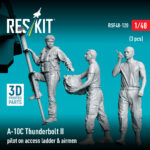 A-10C Thunderbolt II pilot on access ladder & airmen (3 pcs) (3D Printed) (1/48) - Image 2