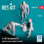 A-10C Thunderbolt II pilot on access ladder & airmen (3 pcs) (3D Printed) (1/48) - Image 3