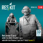 Red jersey (2 pcs) AERO 21A (MHU-191A/M) (1 pcs) with AIM-54A Phoenix (1 pcs) for F-14A,B (scene 1) (3D Printed) (1/48) - Image 3