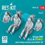 Mirage 2000 (B, D, N) (FRANCE) pilots sitting in ejection seats MB Mk.10Q (2 pcs) (3D Printed) (1/48)