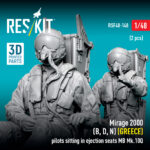 Mirage 2000 (B, D, N) (GREECE) pilots sitting in ejection seats MB Mk.10Q (2 pcs) (3D Printed) (1/48) - Image 3