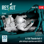 A-10A Thunderbolt II pilot sitting in ejection seat ACES II (1 pcs) (3D Printed) (1/48) - Image 2