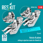 Rafale B pilots sitting in ejection seats for Revell kit (2 pcs) (3D Printed) (1/48)