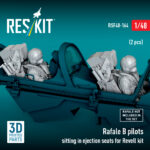 Rafale B pilots sitting in ejection seats for Revell kit (2 pcs) (3D Printed) (1/48) - Image 3