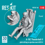 A-10C Thunderbolt II pilot sitting in ejection seat ACES II (1 pcs) (3D Printed) (1/48)