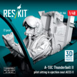 A-10C Thunderbolt II pilot sitting in ejection seat ACES II (1 pcs) (3D Printed) (1/48) - Image 3