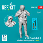 A-10C Thunderbolt II pilot (in a standing position - scene 2) (1 pcs) (3D Printed) (1/48)