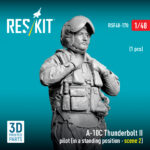 A-10C Thunderbolt II pilot (in a standing position - scene 2) (1 pcs) (3D Printed) (1/48) - Image 2