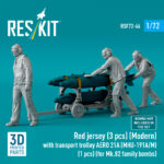 Red jersey (3 pcs) (Modern) with transport trolley AERO 21A (MHU-191A/M) (1 pcs) (for Mk.82 family bombs) (3D Printed) (1/72) - Image 2