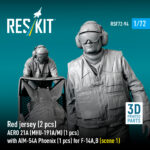 Red jersey (2 pcs) AERO 21A (MHU-191A/M) (1 pcs) with AIM-54A Phoenix (1 pcs) for F-14A,B (scene 1) (3D Printed) (1/72) - Image 3