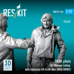 USAF pilots (2pcs) & M1 Weaver Hydraulic bomb lift & AN-M64 500lb (WW2) (3D Printed) (1/72) - Image 2