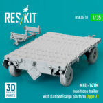 MHU-141M munitions trailer with flat bed/cargo platform (type 2) (3D Printed model kit) (1/35) - Image 2