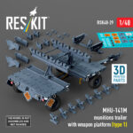 MHU-141M munitions trailer with weapon platform (type 1) (3D Printed model kit) (1/48)