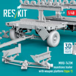 MHU-141M munitions trailer with weapon platform (type 1) (3D Printed model kit) (1/48) - Image 3