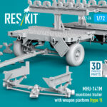 MHU-141M munitions trailer with weapon platform (type 1) (3D Printed model kit) (1/72) - Image 3