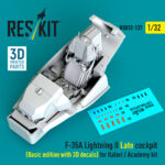 F-35A Lightning II late cockpit (Basic edition) (3D decals included) for Italeri / Academy kit (3D Printed) (1/32)