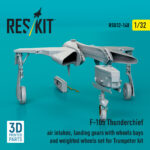F-105 Thunderchief air intakes, landing gears with wheels bays and weighted wheels set for Trumpeter kit (3D Printed) (1/32) - Image 2