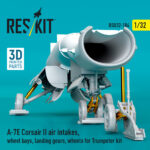 A-7E Corsair II air intakes, wheel bays, landing gears, wheels for Trumpeter kit (3D Printed) (1/32) - Image 2