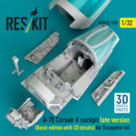 A-7E Corsair II late cockpit (Basic edition) (3D decals included) for Trumpeter kit (3D Printed) (1/32) - Image 2