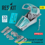 A-7D Corsair II cockpit (Hyperdetailed edition) for Trumpeter kit (3D Printed) (1/32)