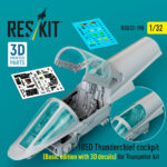 F-105D Thunderchief cockpit (Basic edition) (3D decals included) for Trumpeter kit (3D Printed) (1/32)
