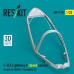 F-35A Lightning II closed canopy frame for Italeri / Academy kit (3D Printed) (1/32) - Image 2