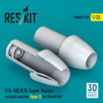 F/A-18E/F/G Super Hornet exhaust nozzles (type 1) for Revell kit  (3D Printed) (1/32)