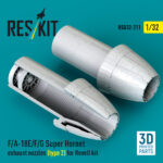 F/A-18E/F/G Super Hornet exhaust nozzles (type 2) for Revell kit  (3D Printed) (1/32)
