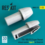 F/A-18E/F/G Super Hornet exhaust nozzles (type 2) for Revell kit  (3D Printed) (1/32) - Image 3