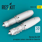 Horten Ho 229 jet engines Junkers Jumo 004 (2 pcs) for Takom kit (3D Printed) (1/32)