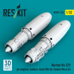 Horten Ho 229 jet engines Junkers Jumo 004 (2 pcs) for Zoukei-Mura kit (3D Printed) (1/32)