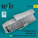 F-16 Fighting Falcon (F100-PW-220) open exhaust nozzle for Academy / AFV Club kit (3D Printed) (1/32) - Image 2