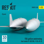 150 gallon underwing fuel tanks (F-5E, F, N, F-20, AT-3) (2 pcs) (3D Printed) (1/32) - Image 2