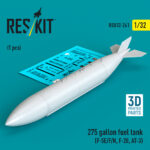 275 gallon fuel tank (F-5E/F/N, F-20, AT-3) (1 pcs) (3D Printed) (1/32)