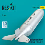 275 gallon fuel tank (F-5E/F/N, F-20, AT-3) (1 pcs) (3D Printed) (1/32) - Image 3