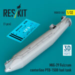MiG-29 Fulcrum centerline PTB-1500 fuel tank (1 pcs) (3D Printed) (1/32)