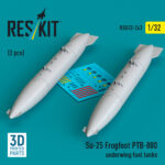 Su-25 Frogfoot PTB-800 underwing fuel tanks (2 pcs) (3D Printed) (1/32)