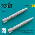 Su-25 Frogfoot PTB-800 underwing fuel tanks (2 pcs) (3D Printed) (1/32) - Image 2
