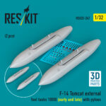 F-14 Tomcat external fuel tanks 1000l (early and late) with pylons (2pcs) (3D Printed) (1/32)