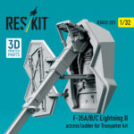 F-35A/B/C Lightning II access ladder for Trumpeter kit (3D Printed) (1/32) - Image 2